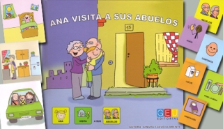 Libro en pictogramas «Ana visita a sus abuelos»