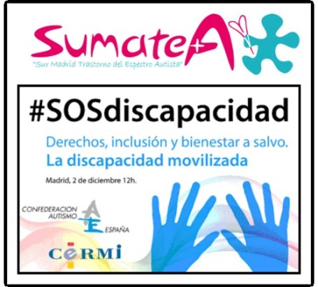 La Asociación SumaTea apoya a Autismo España, uniéndose a la Gran Marcha por la Discapacidad
