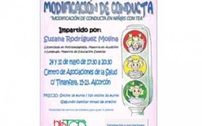 Nuevo taller formativo «Modificación de Conducta en Niñ@s con TEA»