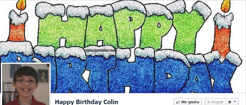 El cumpleaños de Colin arrasa en Facebook