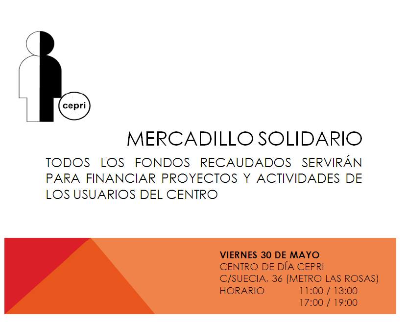 CEPRI celebrará el viernes 30 de mayo su Mercadillo Solidario