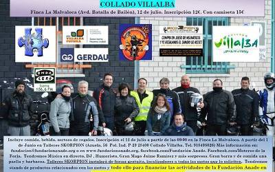 Concentración motera organizada por la Fundación ANADE