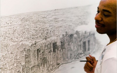 Stephen Wiltshire, dibujando con rotulador ciudades enteras