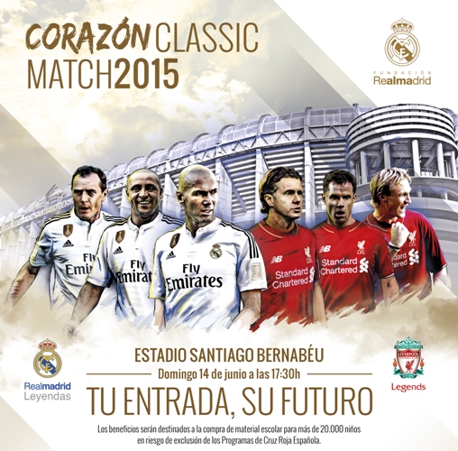 Fundación Real Madrid organiza la sexta edición del ‘Corazón Classic Match’, partido de fútbol solidario