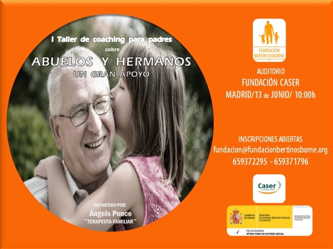 Fundación Bertín Osborne ofrece taller de coaching para padres sobre ‘abuelos y hermanos, un gran apoyo’