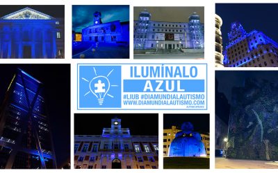 Más de 35 edificios se han iluminado de azul en la Comunidad de Madrid por el Autismo