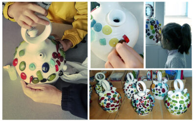 Taller de arte Simbiosis con Voluntarios de Telefónica y la Asociación Argadini