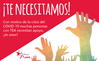 Se necesita voluntariado para apoyar a personas con TEA por la crisis del COVID-19