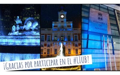 Decenas de edificios se iluminan de azul en la Comunidad de Madrid
