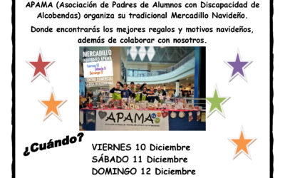 Este fin de semana Mercadillo de Navidad de APAMA en el CC La Vega