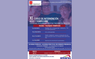 Curso de Intervención en ocio y tiempo libre con personas con discapacidad intelectual y TEA de Asociación Antares