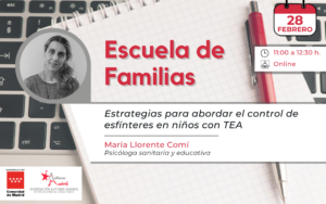 Cartel de la escuela de familias sobre control de esfínteres