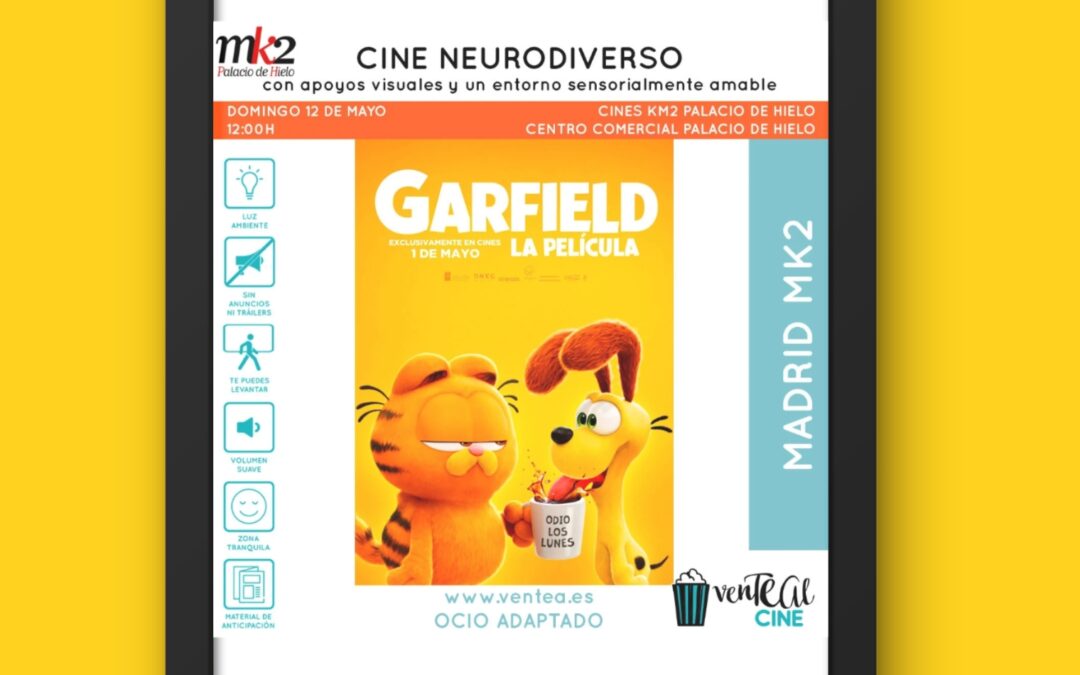 Cartel para web de la película Gardfield de la programación de Ventea, cine adaptado