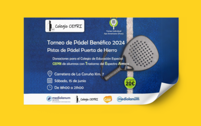 La Asociación CEPRI organiza un torneo de pádel benéfico el 15 de junio