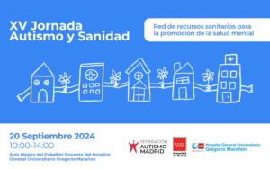 Cartel de la Jornada de Sanidad 2024 que organiza la Federación Autismo Madrid