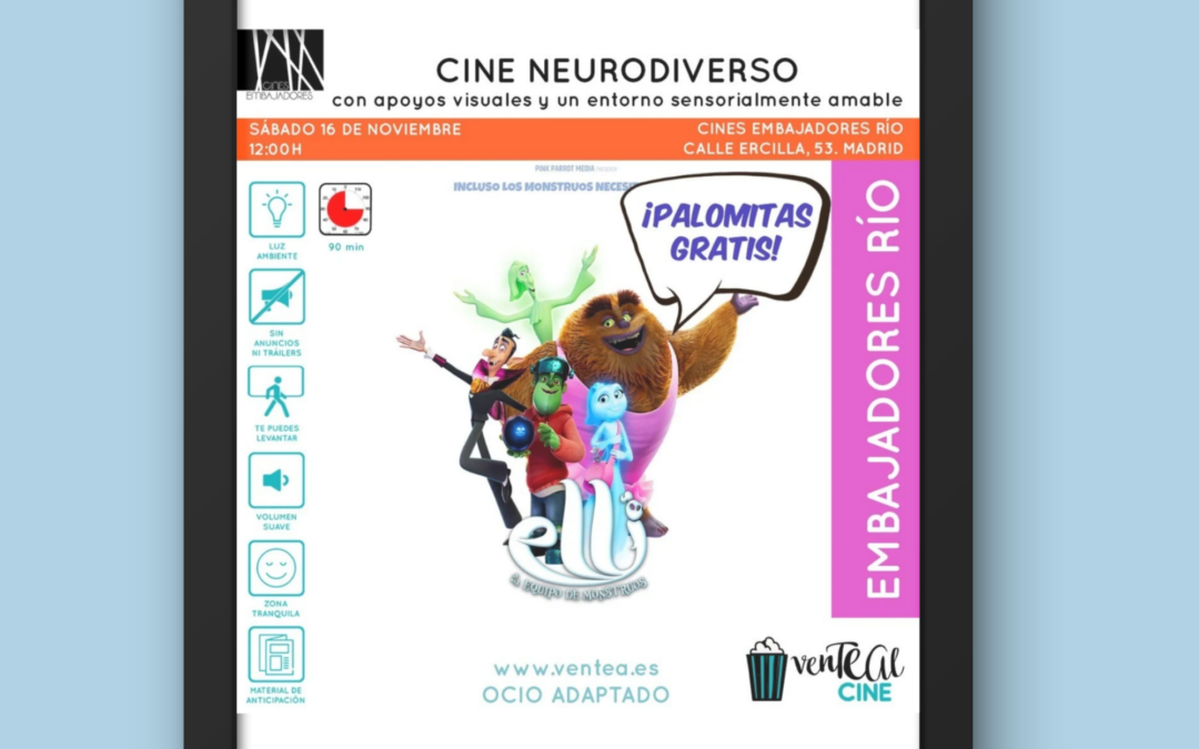 Cine con apoyos visuales. Viernes 14 de noviembre de 2024. Elli y el equipo de monstruos