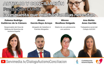 Diálogo en Servimedia sobre «Autismo y Conciliación»: la prestación CUME, clave para las familias de personas con autismo