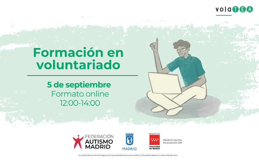Próxima formación básica de voluntariado y TEA el viernes 5 de septiembre