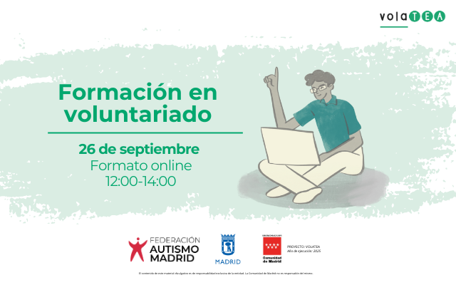 Próxima formación para hacer voluntariado con la Federación Autismo Madrid – 26 de septiembre