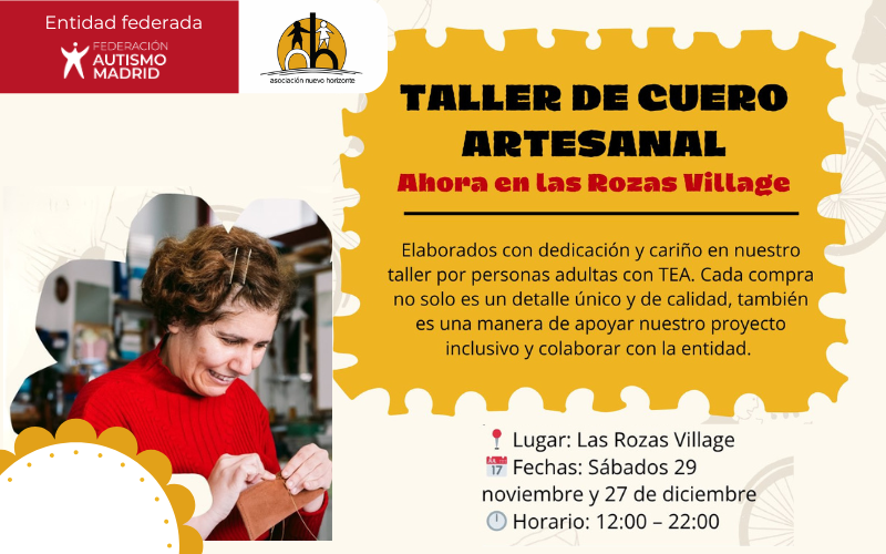 La Asociación Nuevo Horizonte vuelve a Las Rozas Village con su mercadillo de productos artesanales de cuero