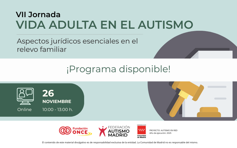 programa de la VII Jornada Vida Adulta en el Autismo