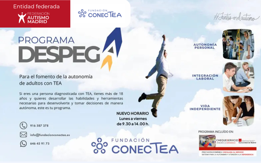 La Fundación ConecTEA lanza una nueva edición de su “Programa Despega” para fomentar la autonomía de adultos con autismo