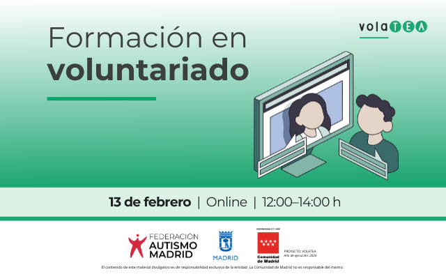 Formación para hacer voluntariado con la Federación Autismo Madrid, 13 de febrero 2026