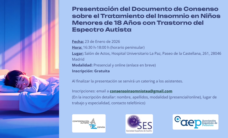 Autismo España presenta el Documento de Consenso sobre el Tratamiento del Insomnio en niños con autismo