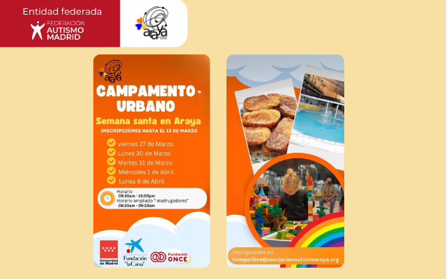 Campamento urbano de Semana Santa con la Asociación Autismo Araya
