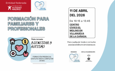 La Asociación ConcienciaTEA organiza una formación para familiares, cuidadores y profesionales sobre «Bienestar y Autismo»