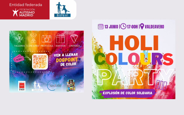La Asociación DogPoint celebra su fiesta solidaria «Holi Colours Party III» el próximo 13 de junio
