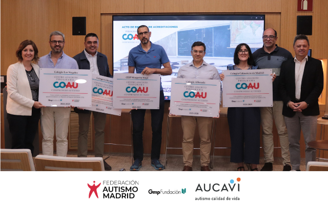 Cinco centros educativos de la Comunidad de Madrid reciben la acreditación Compromiso Autismo